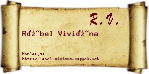 Rábel Viviána névjegykártya